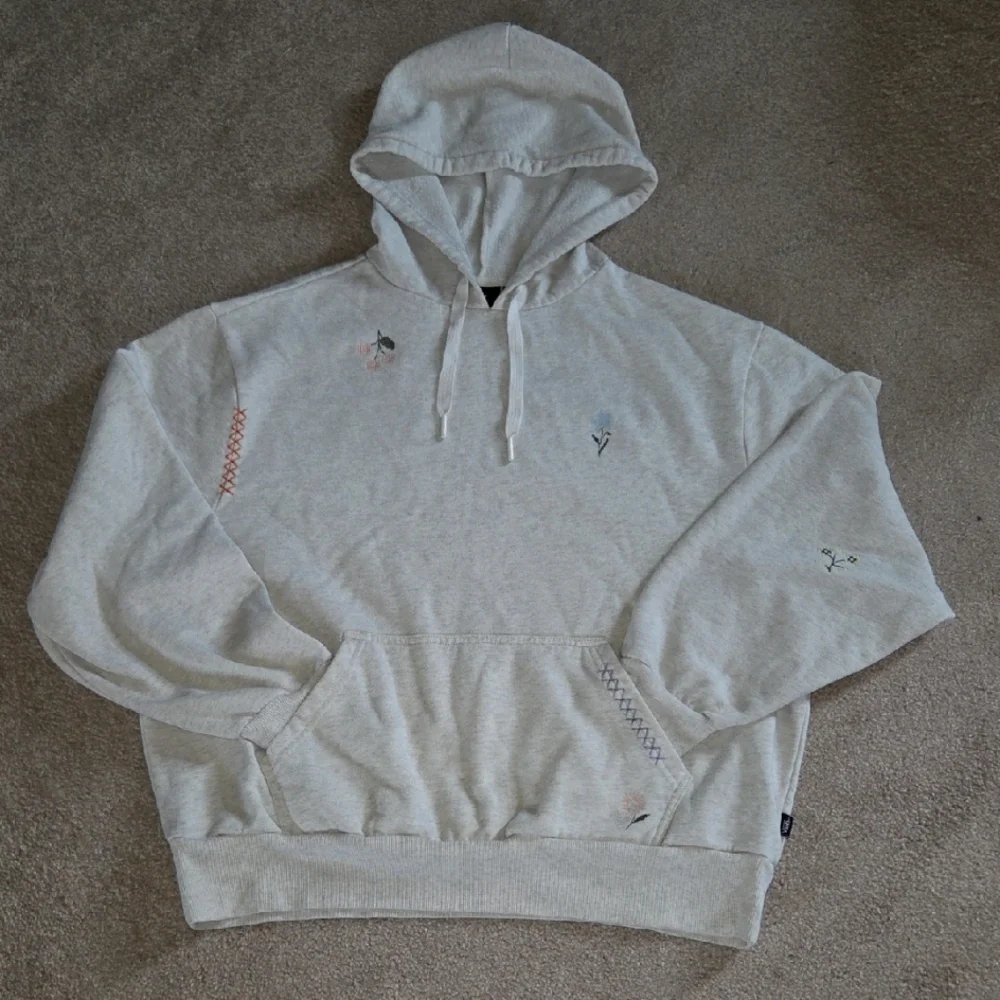 Vans Light Gray Hoodie with Embroidered Accents - Picture 1 of 9